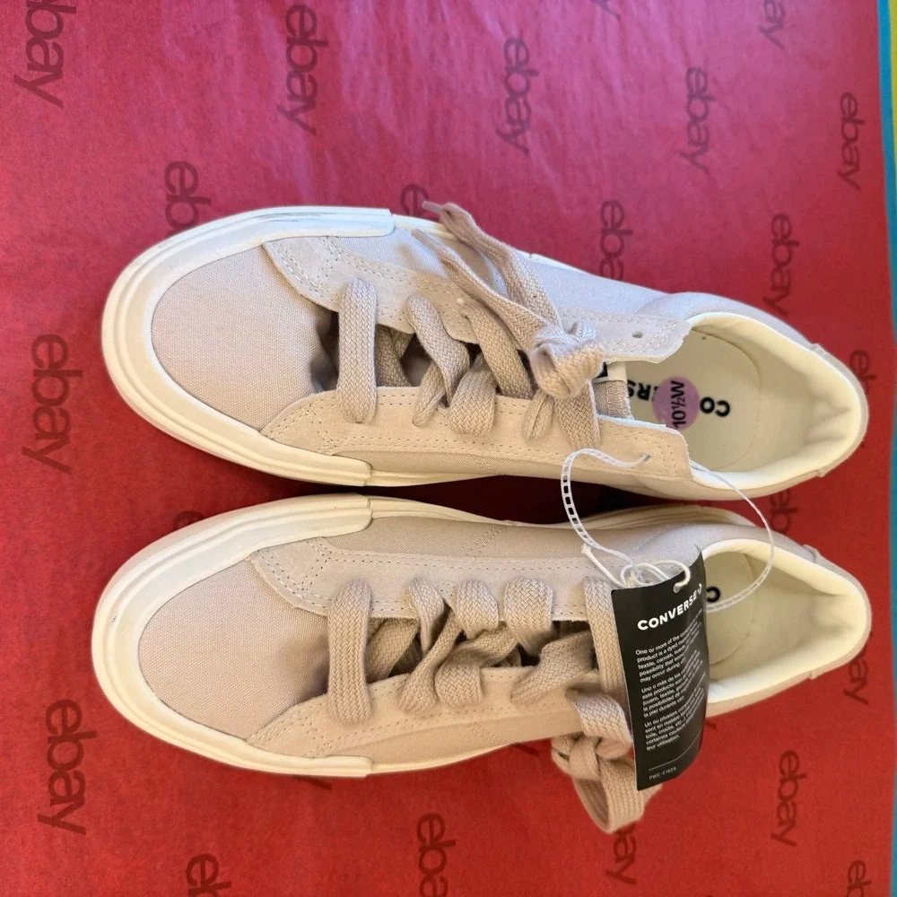NEW Converse Chuck Taylor All Star Cruise Sneakers W12 M10.5 Beige PlatformRetro - Picture 13 of 15